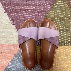 Anthropologie leather slides